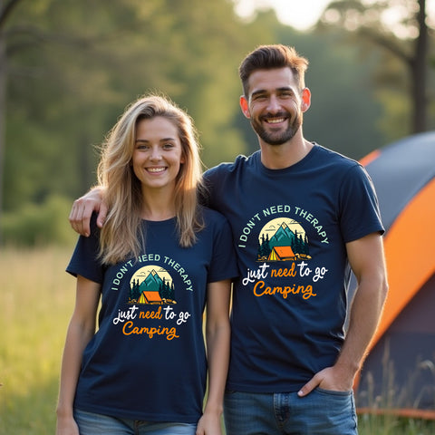 i don't need therapy i just need to go camping t-shirts