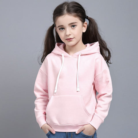 Kid Girl Pink Color hoodie sweatshirts