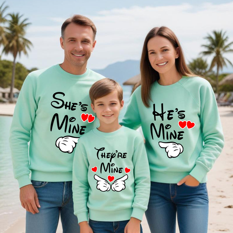 Sweatshirt for He's Mine, She's Mine and They're Mine Family