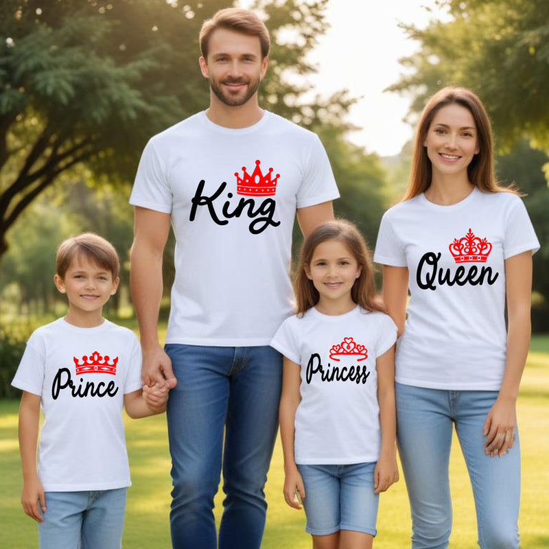 KING QUEEN PRINCE PRINCESS FAMILY T-SHIRTS