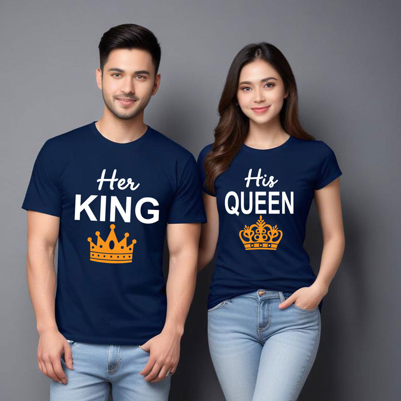 Her King His Queen-Couple T shirts