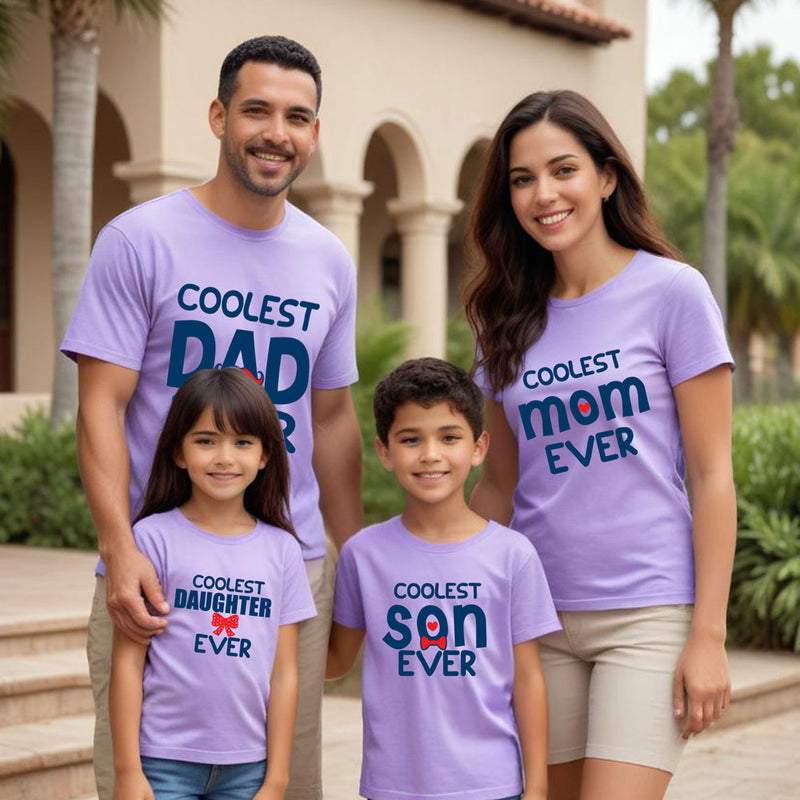 Coolest Dad mom son and daughter family tshirts set of 3,4,5