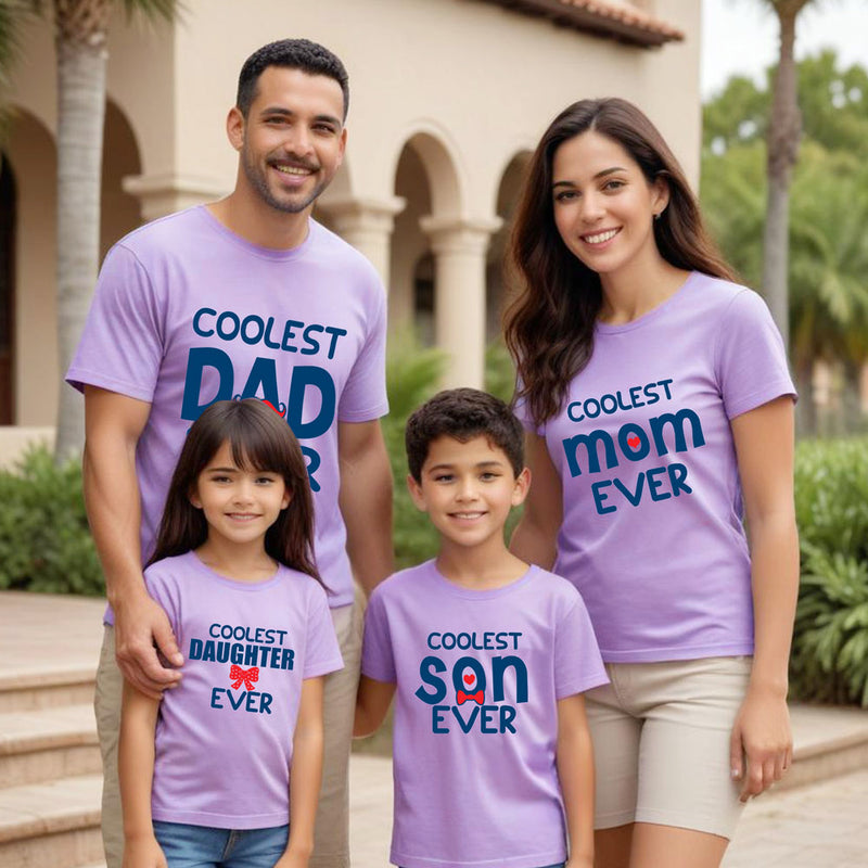 Coolest Dad mom son and daughter family tshirts set of 3,4,5