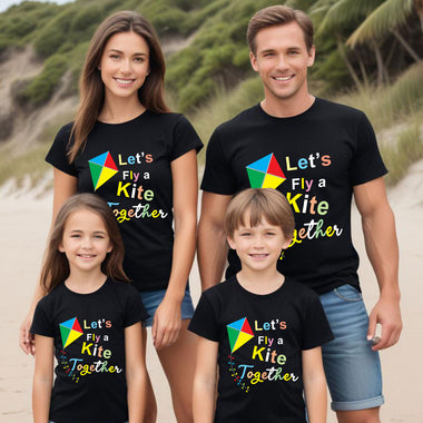 Let's fly a kite Together Sankranti T-shirts