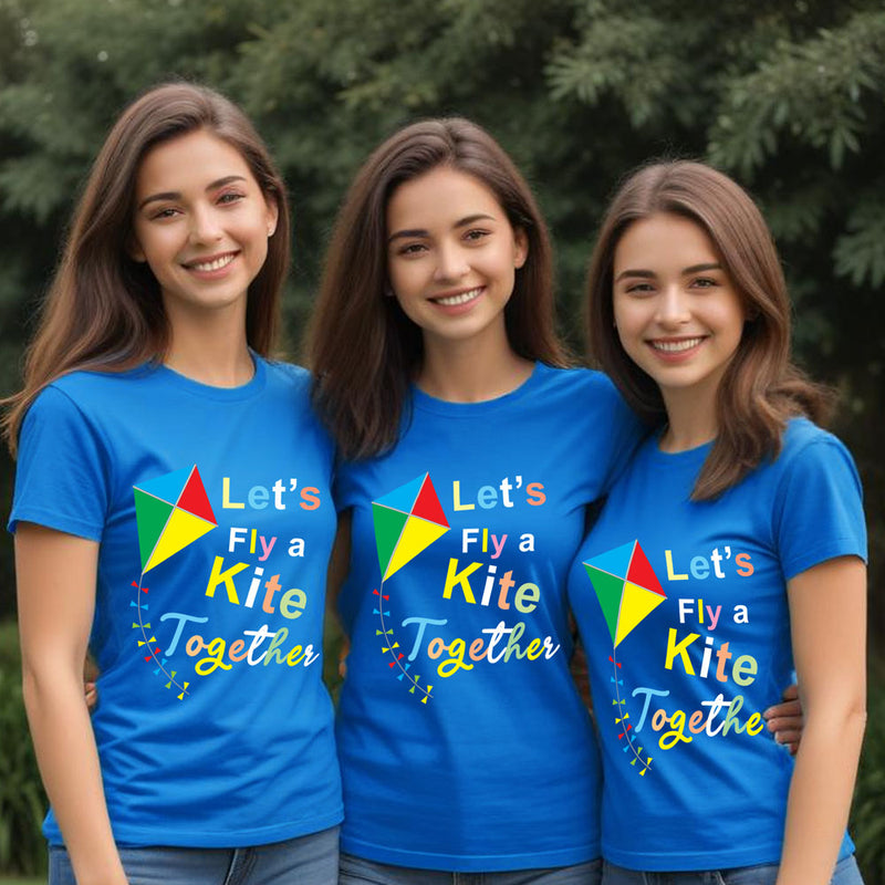 Let's fly a kite Together Sankranti T-shirts