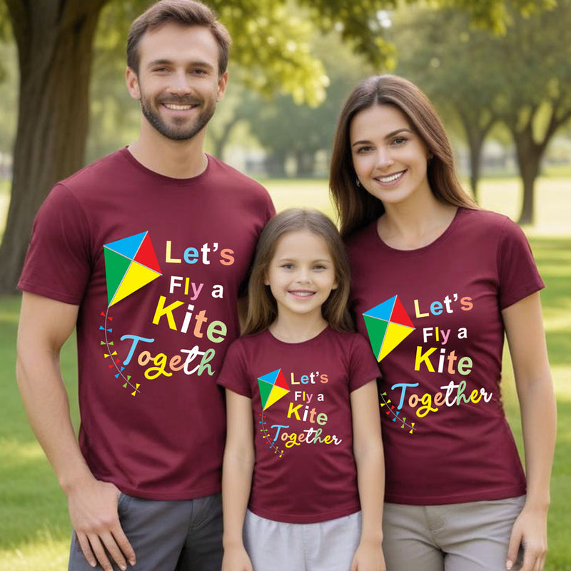 Let's fly a kite Together Sankranti T-shirts