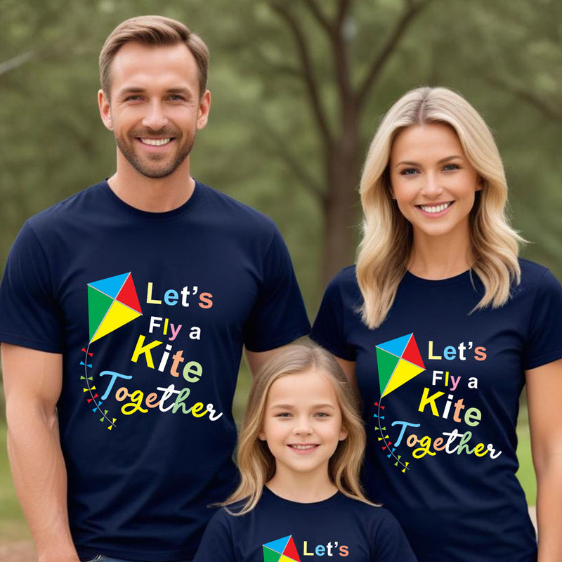 Let's fly a kite Together Sankranti T-shirts