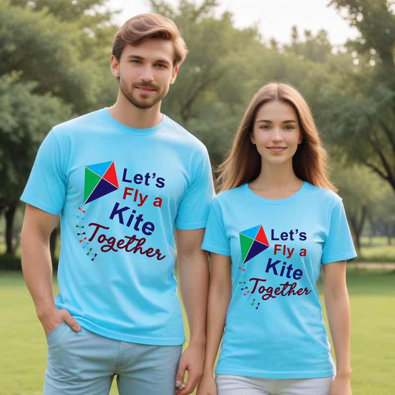 Let's fly a kite Together Sankranti T-shirts