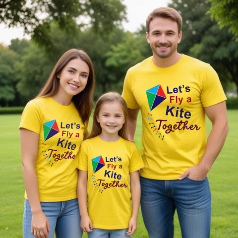 Let's fly a kite Together Sankranti T-shirts