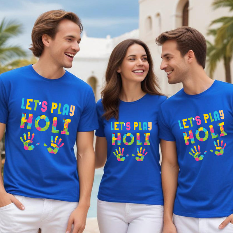 Holi T-shirts Lets Play Holi