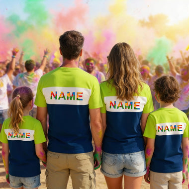 Customized "Let’s Play Holi" T-shirts