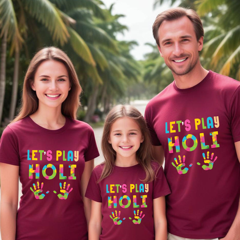 Holi T-shirts Lets Play Holi