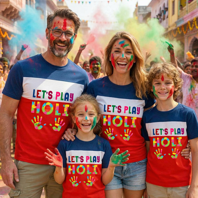 Customized "Let’s Play Holi" T-shirts