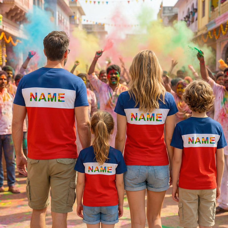 Customized "Let’s Play Holi" T-shirts