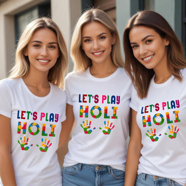 Holi T-shirts Lets Play Holi