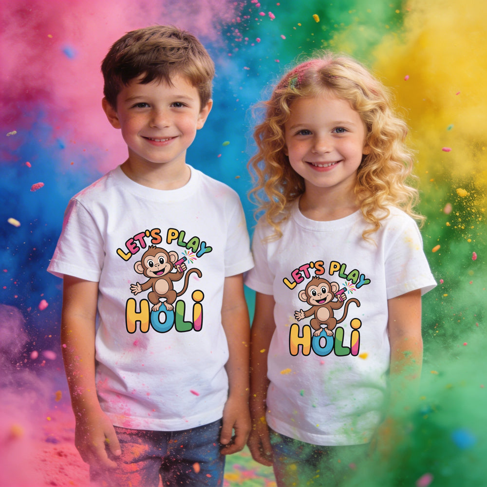 Let's Play Holi t-shirts