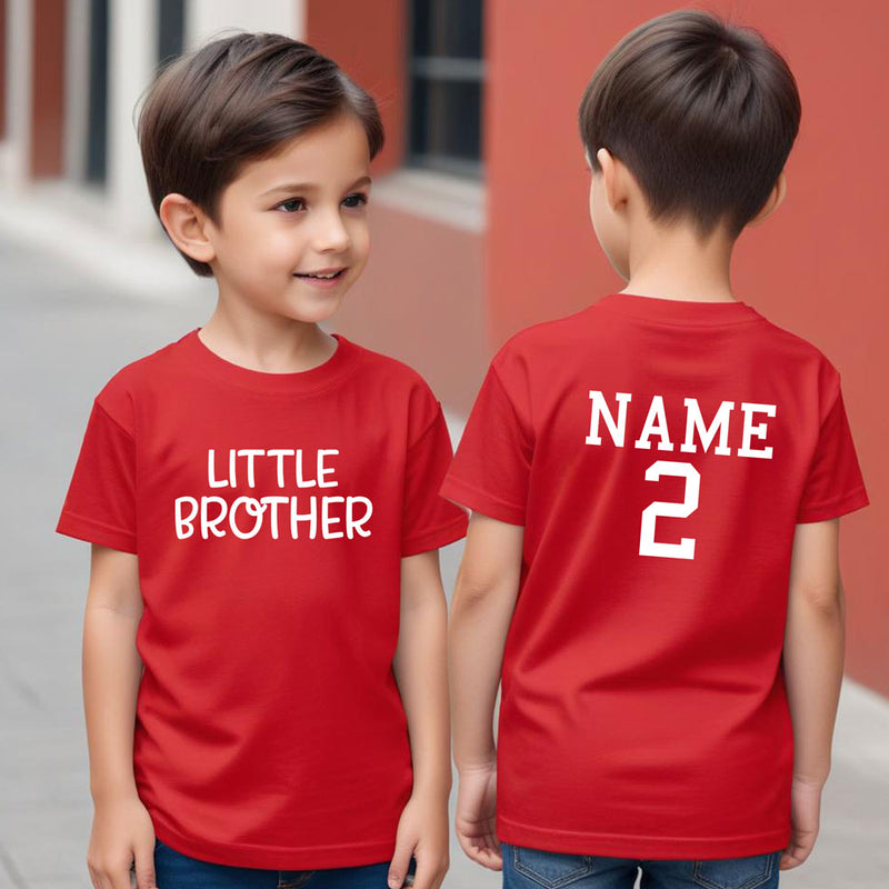 Little Brother t shirt name and number personalized