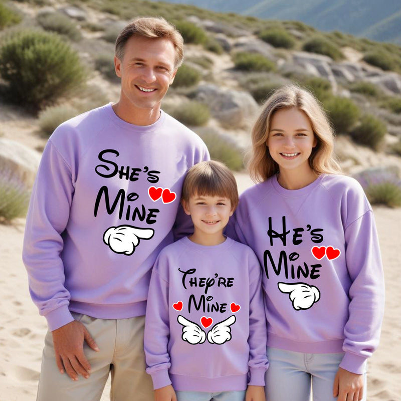 Sweatshirt for He's Mine, She's Mine and They're Mine Family