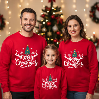 Merry Christmas Cotton French Terry Sweatshirt