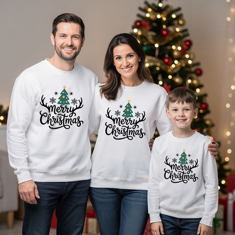 Merry Christmas Cotton French Terry Sweatshirt