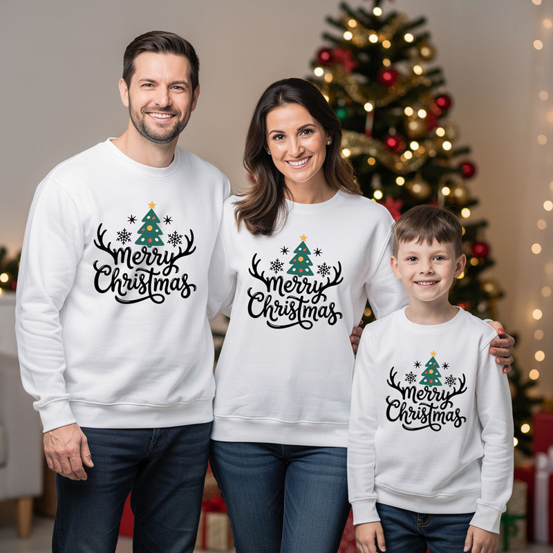 Merry Christmas Cotton French Terry Sweatshirt