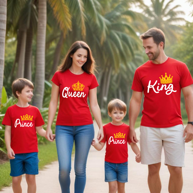 KING QUEEN PRINCE PRINCESS FAMILY T-SHIRTS