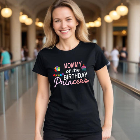 Mommy of the birthday princess t-shirts