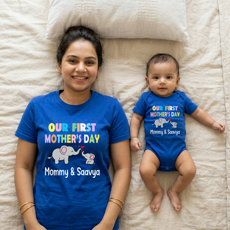 Our first mother's day T-shirts For Mother and Baby