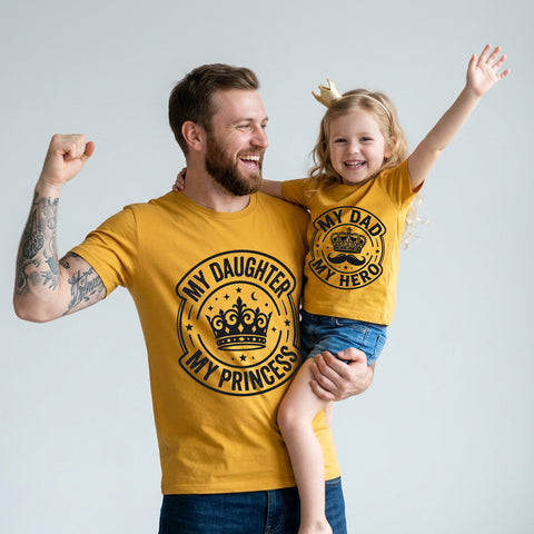 My daughter my princess my dad my hero t shirts