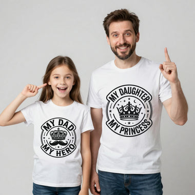 My daughter my princess my dad my hero t shirts