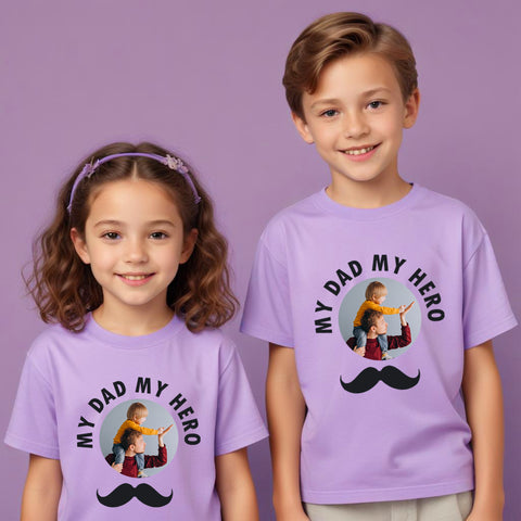 My dad my hero photo customize tshirts