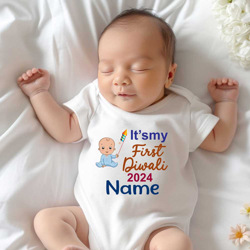 First Diwali Name customized rompers/bodysuit/onesie