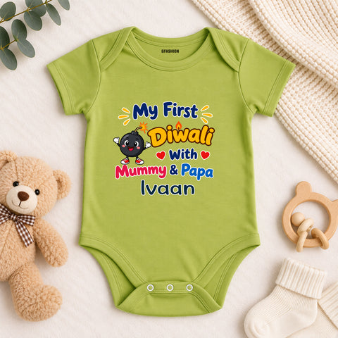 First Diwali Name customized rompers/bodysuit/onesie