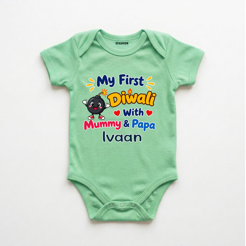 First Diwali Name customized rompers/bodysuit/onesie