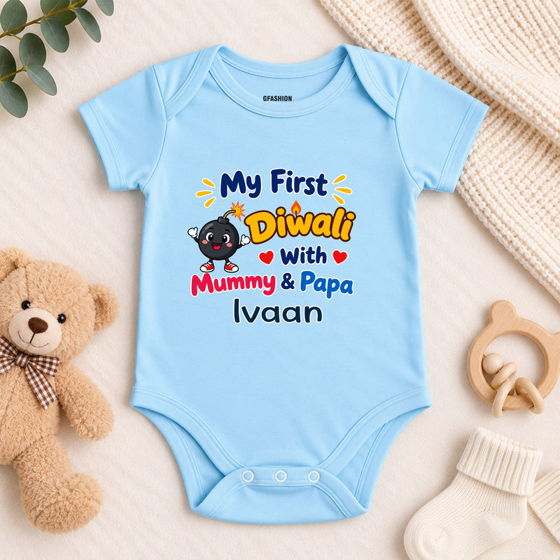 First Diwali Name customized rompers/bodysuit/onesie