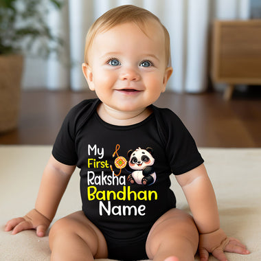 First Raksha Bandhan Baby Onesie-Romper-Bodysuit name customize