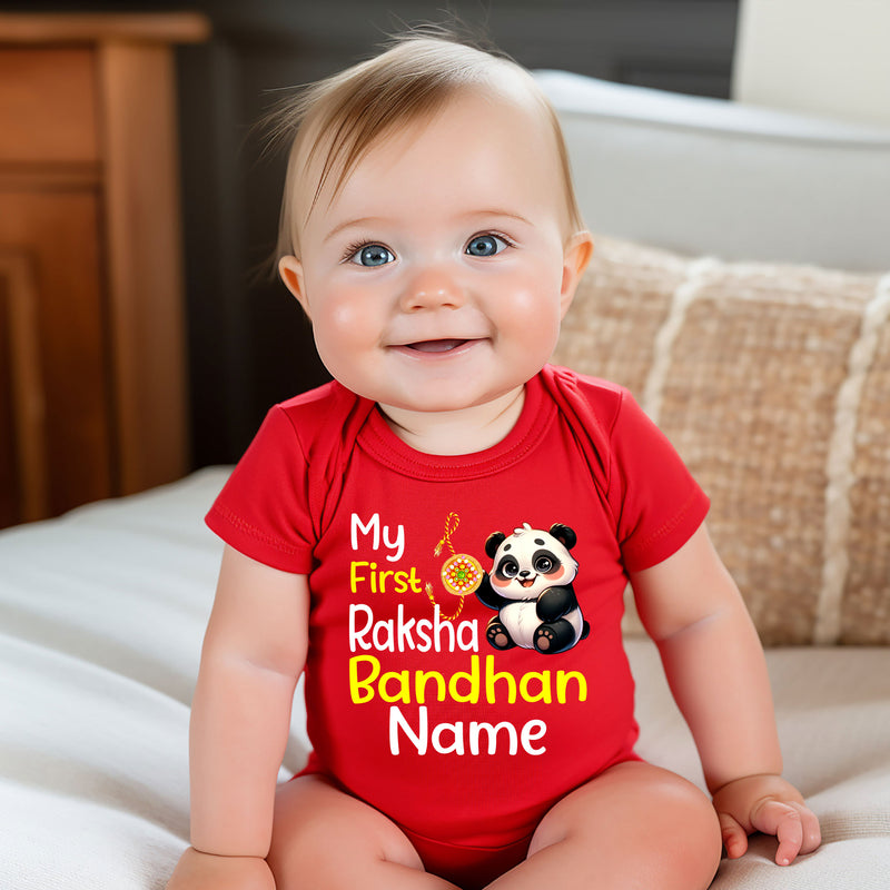 First Raksha Bandhan Baby Onesie-Romper-Bodysuit name customize