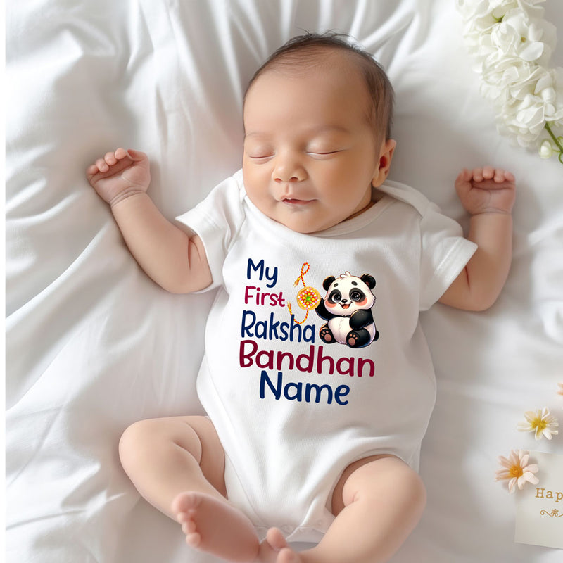 First Raksha Bandhan Baby Onesie-Romper-Bodysuit name customize