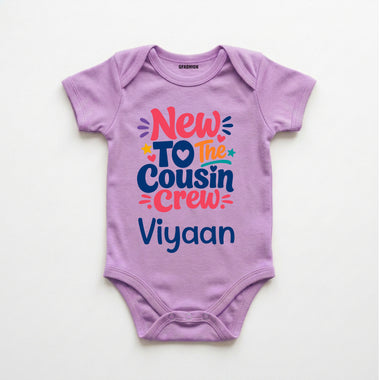 Personalized "New to the Cousin Crew" Baby Bodysuit