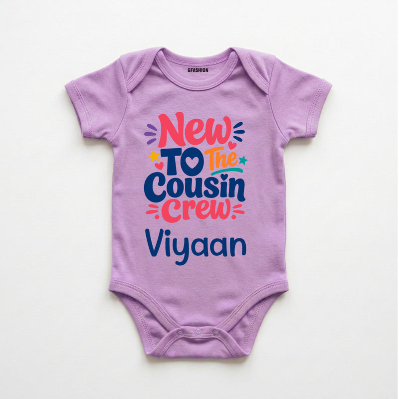Personalized "New to the Cousin Crew" Baby Bodysuit