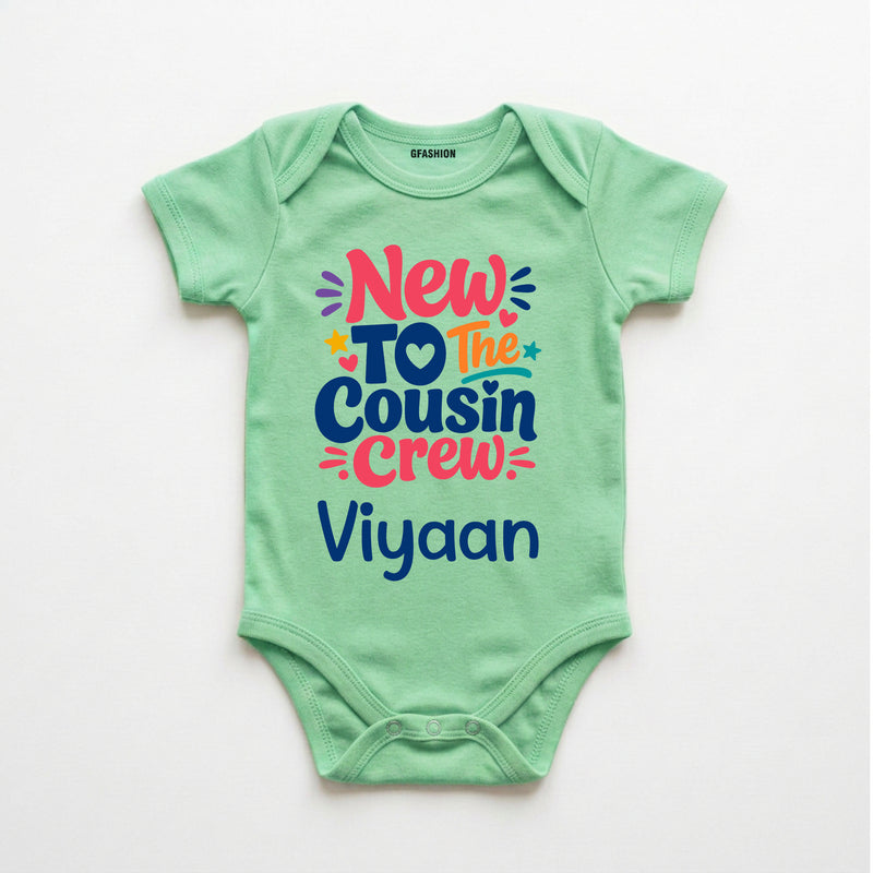 Personalized "New to the Cousin Crew" Baby Bodysuit
