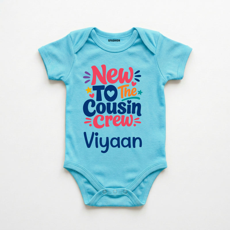Personalized "New to the Cousin Crew" Baby Bodysuit