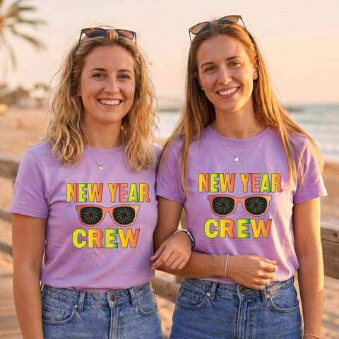 New Year Crew Matching T-Shirts for Women