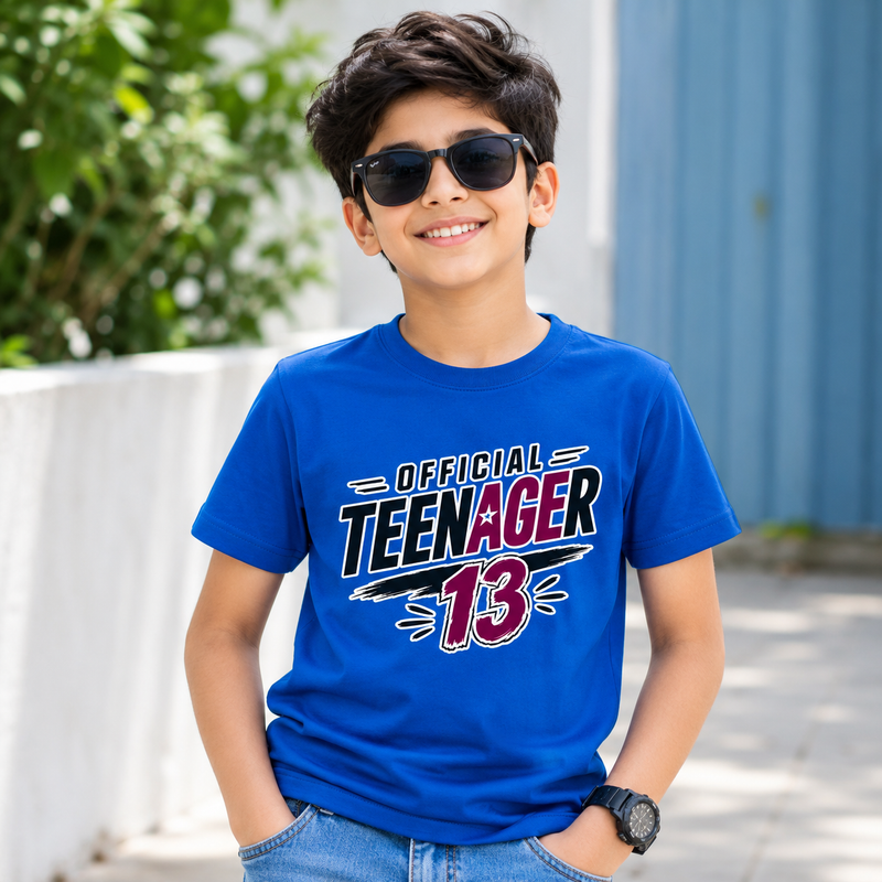 official teenager boys 13th birthday tshirts