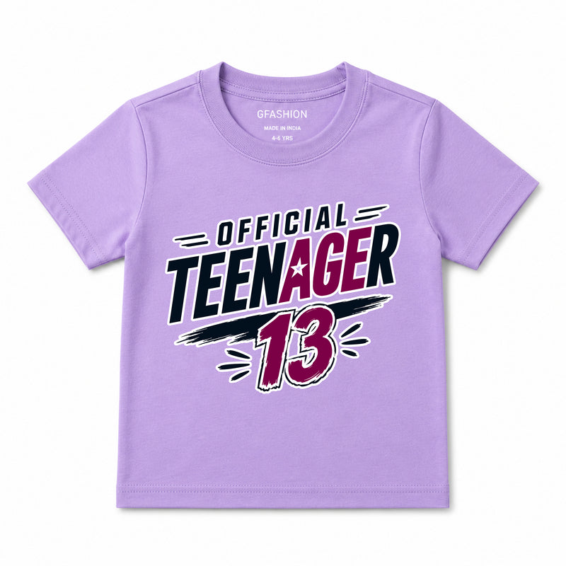 official teenager boys 13th birthday tshirts