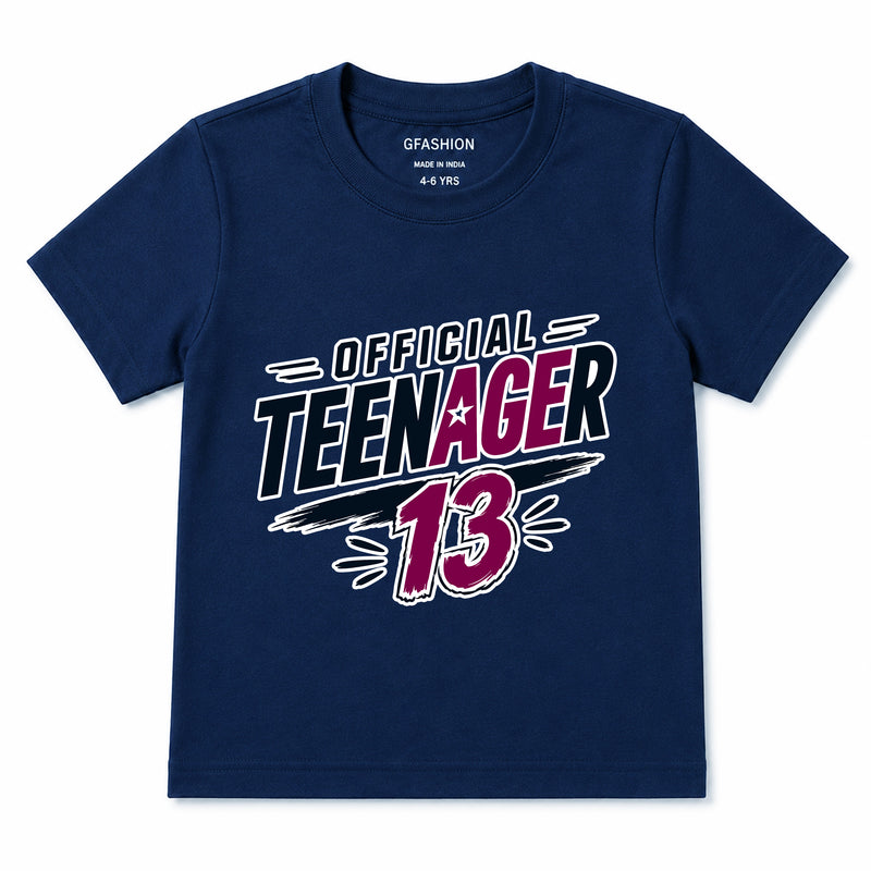 official teenager boys 13th birthday tshirts