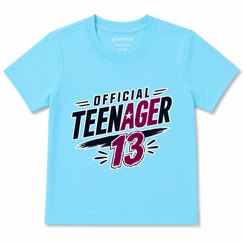 official teenager boys 13th birthday tshirts