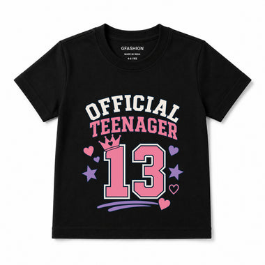 official teenager girls 13th birthday tshirts