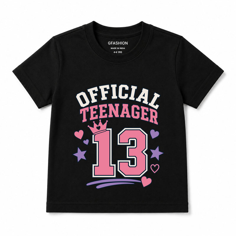official teenager girls 13th birthday tshirts