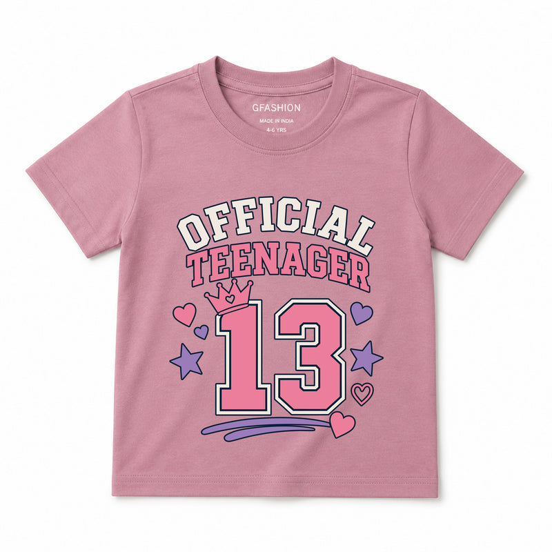 official teenager girls 13th birthday tshirts